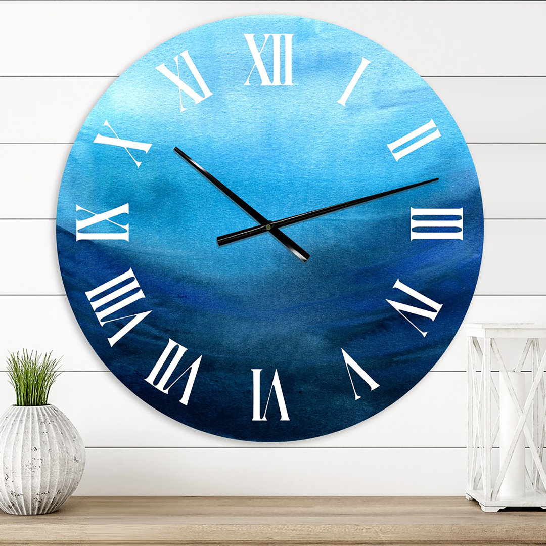 Underwater Aquatic Compostion - Nautical & Coastal wall clock East Urban Home 