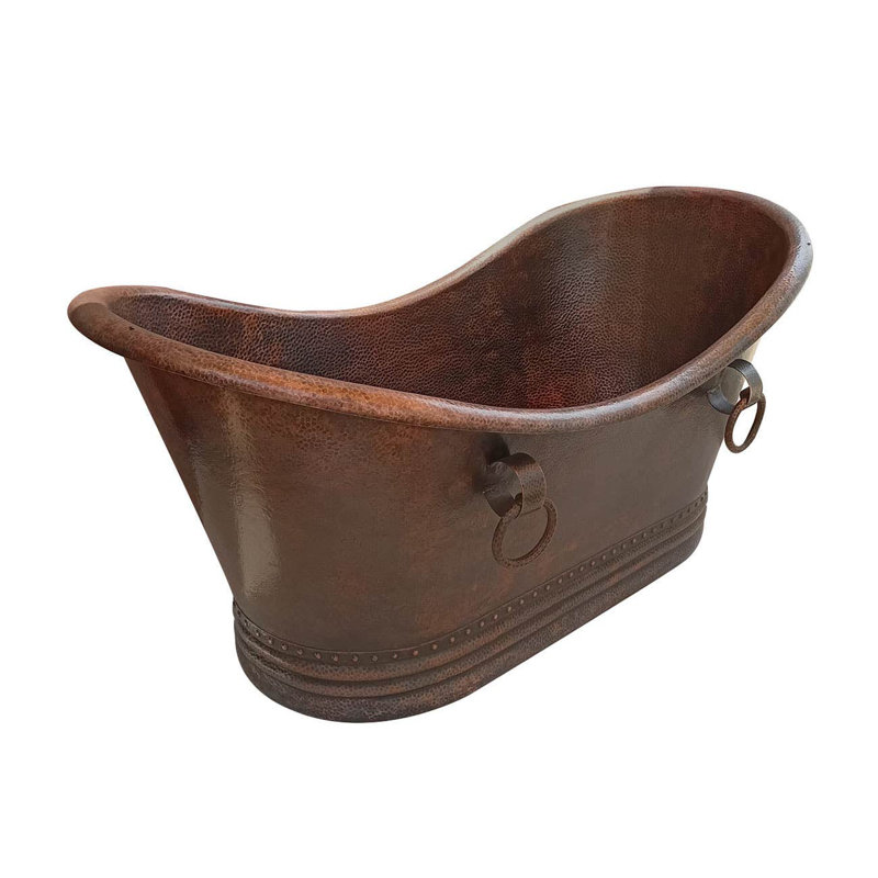 67'' x 34'' Freestanding Soaking Copper Bathtub