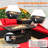 Rectangle Stainless Steel Propane Fire Pit Table with Lid