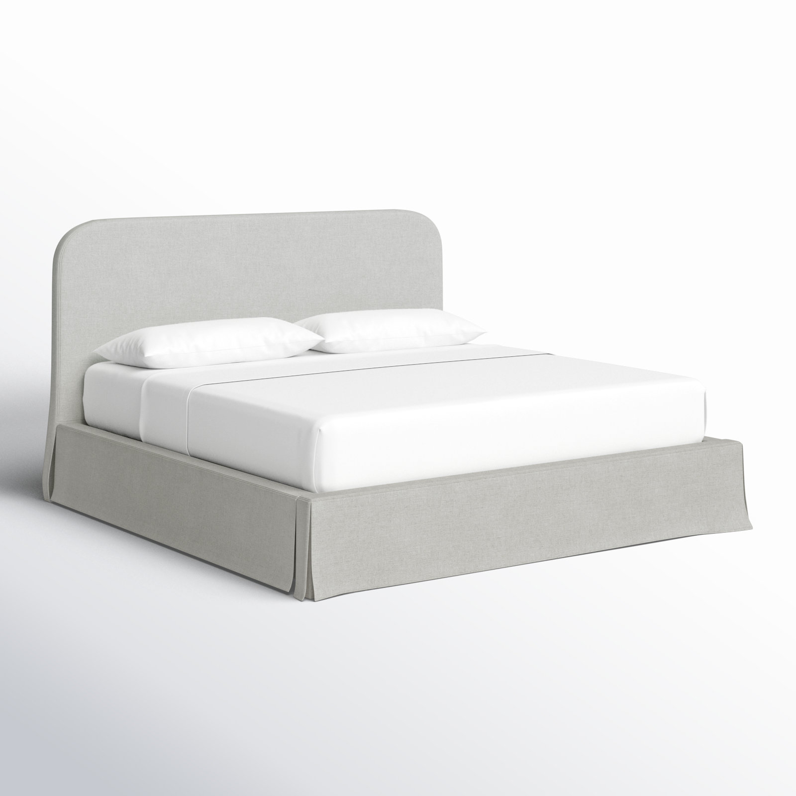 Miya Upholstered Bed, Queen, Cream
