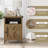 Farmhouse Nairoby Nightstand, End Table, End Tables with Barn Door and Shelf, Modern Bed Side Table Rustic Nightstands Set for Bedroom, Living Room ﻿-253371656-253371652