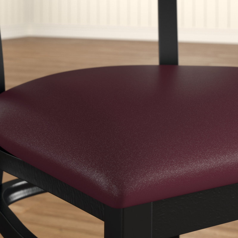 Prompton Slat Back Metal Restaurant Chair, Burgundy 