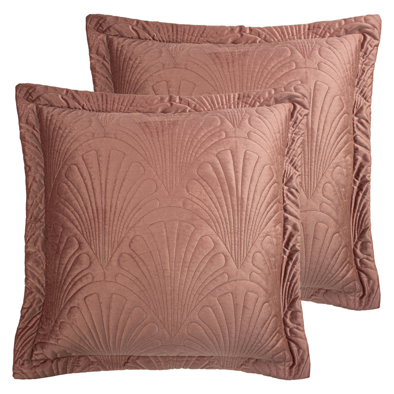 Floral Square Cushion, Blush