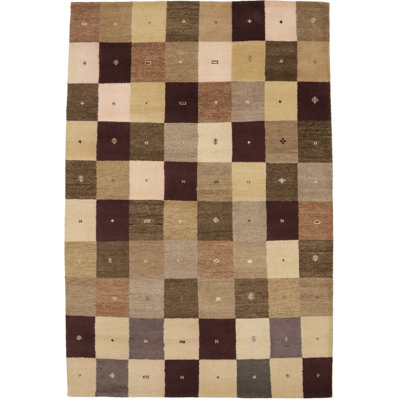 Tapis multicolore tribal 7 x 10 Indo Gabbeh