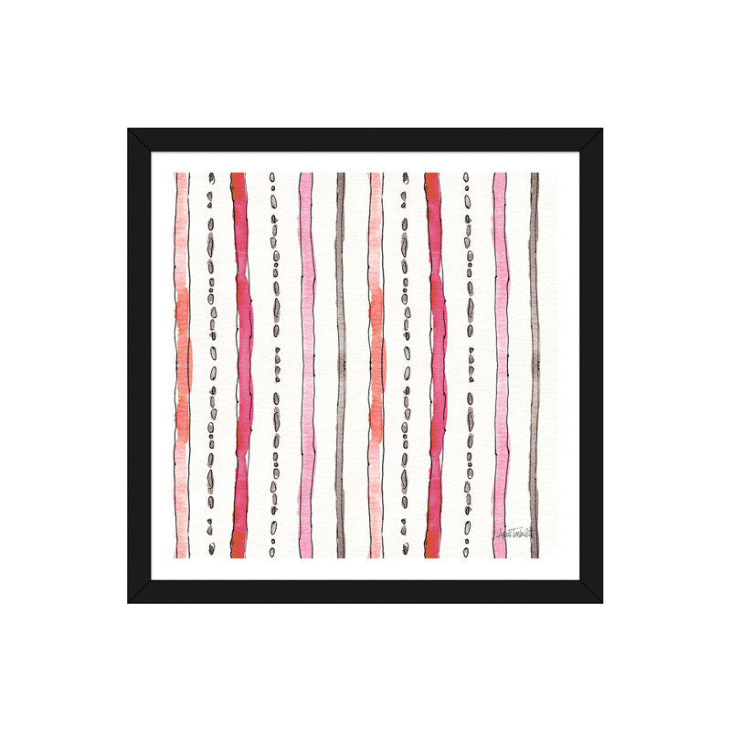 Art sur motif chic accents vi, H 24 po x l 24 po x P 1 po, Papier avec cadre noir