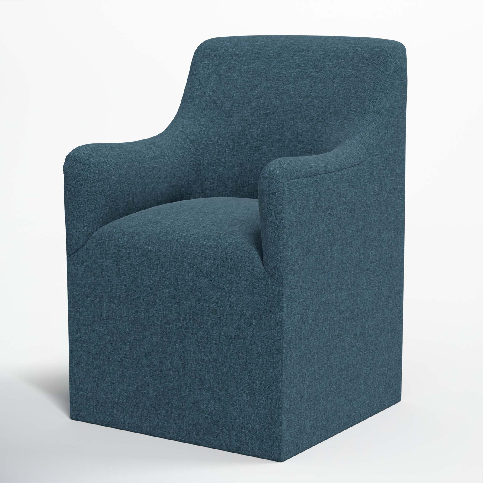 Howth Dining Armchair, Zuma Navy Textured Linen