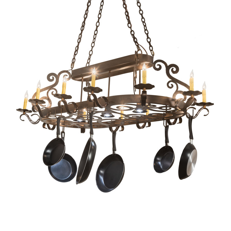 63" Long Neo 15 Light Pot Rack