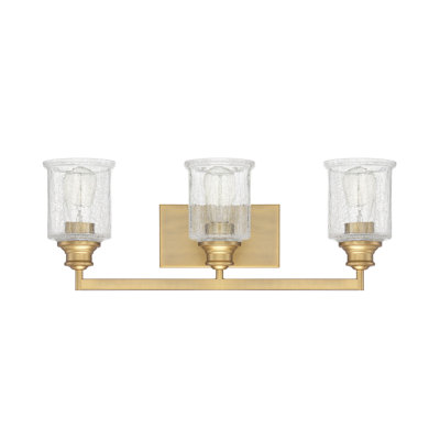 Southmead 3-Light Dimmable Brass Vanity Light