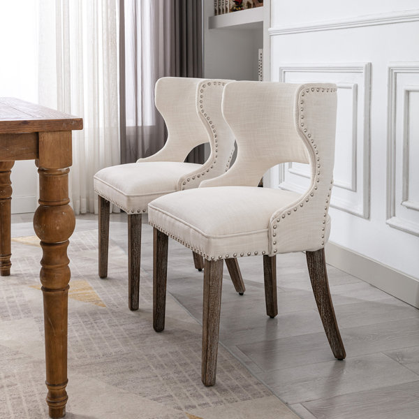 Louis Chair in Light Oak with Ivory Upholstery - Front Row Furniture