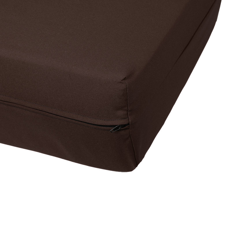 Housse pour canapé-lit réversible en tissu de polyester réversible avec fermeture à glissière 3 côtés, Simple, Café