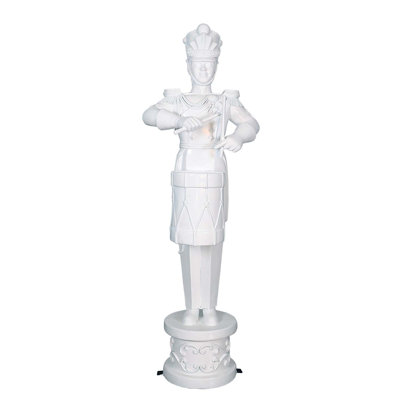 Soldat jouant du tambour (blanc métallique)