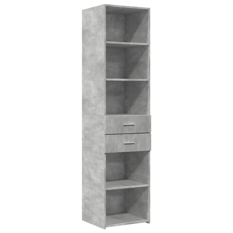 Shamore Bookcase, Concrete Grey