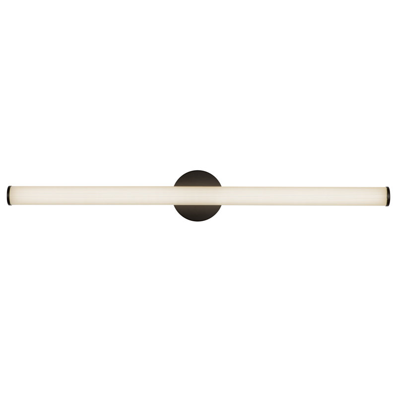 Vire 36-in Black dimmable LED Wall Sconce, Matte Black