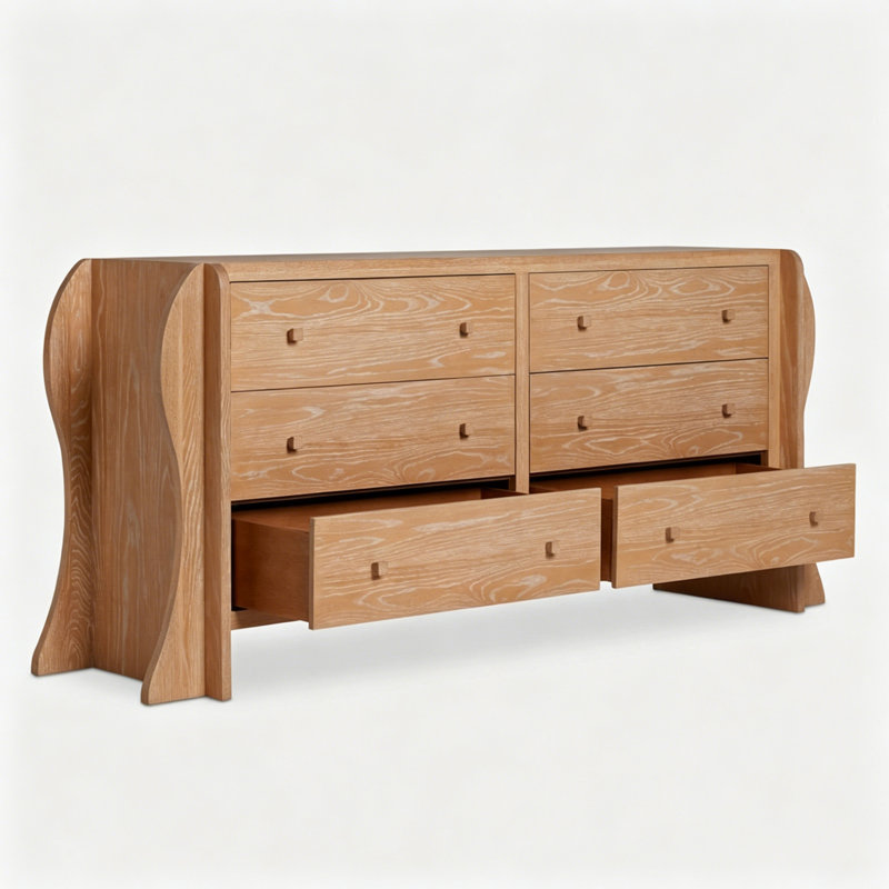 Commode rétro à six tiroirs