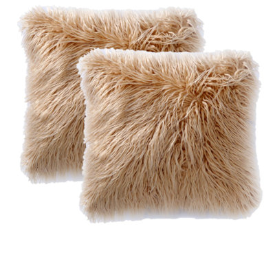 Faux Fur Throw Cushion Square Pillow Cover Only