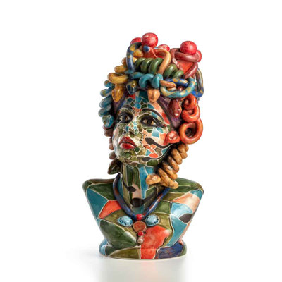 Charma Green and Red Table Vase