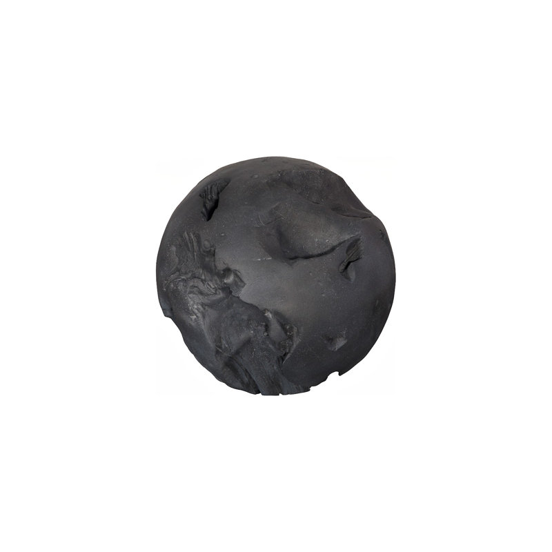 Charcoal Stone Cast Root Floor Ball, Large