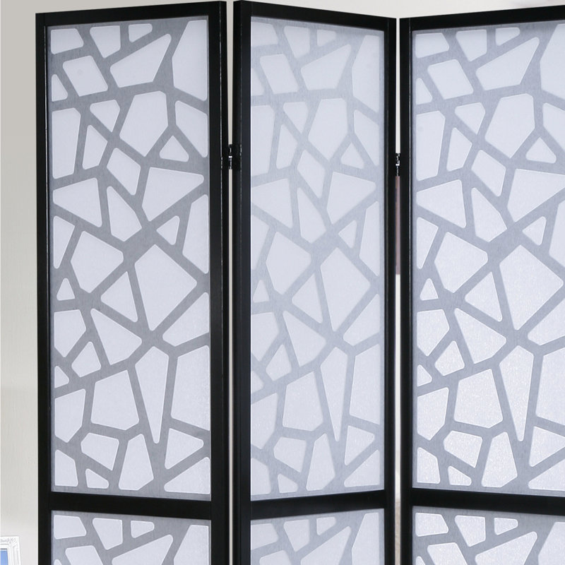 Cloison Degmo, 4, 70.5" H x 69.5" W x 0.75" D, Noir