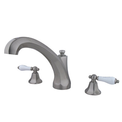Kingston Brass Metropolitan Two-Handle 3-Hole Deck Mount Roman Tub Faucet