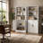 71.4" Tall Modern Bookcase with Doors, 6 Tier Floor Standing Bookshelf with Vintage Handles for Home Office, Living Room -1354462725