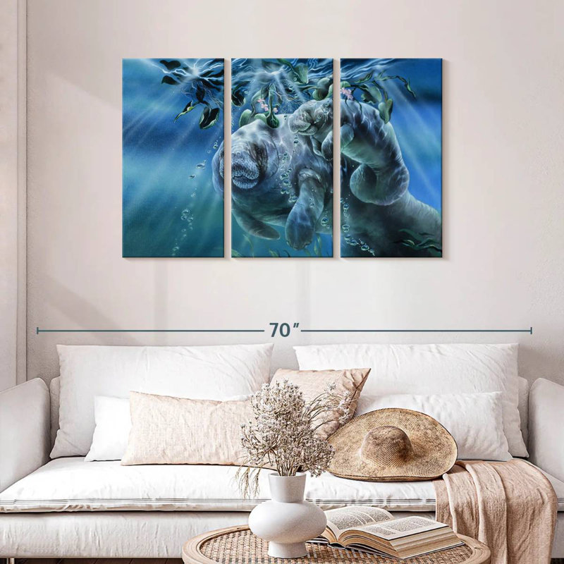Brampt Manatees Sunshine, 28" H x 45" W