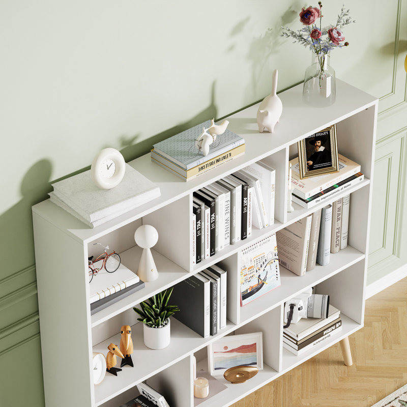Bookcase, Grand White, 42.5" H x 47.2" W x 9.4" D