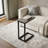 24" Beige Metal End Table