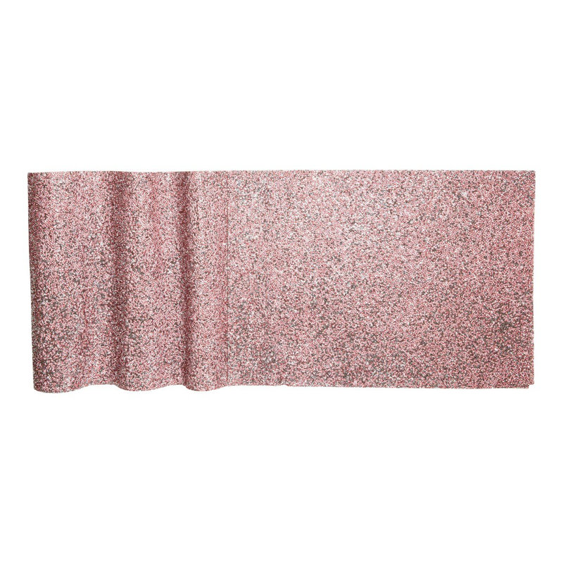 Chemin de table Sparkles Home | Strass | Revers antidérapant | Plusieurs tailles disponibles, 90 po x 13 po, Rose