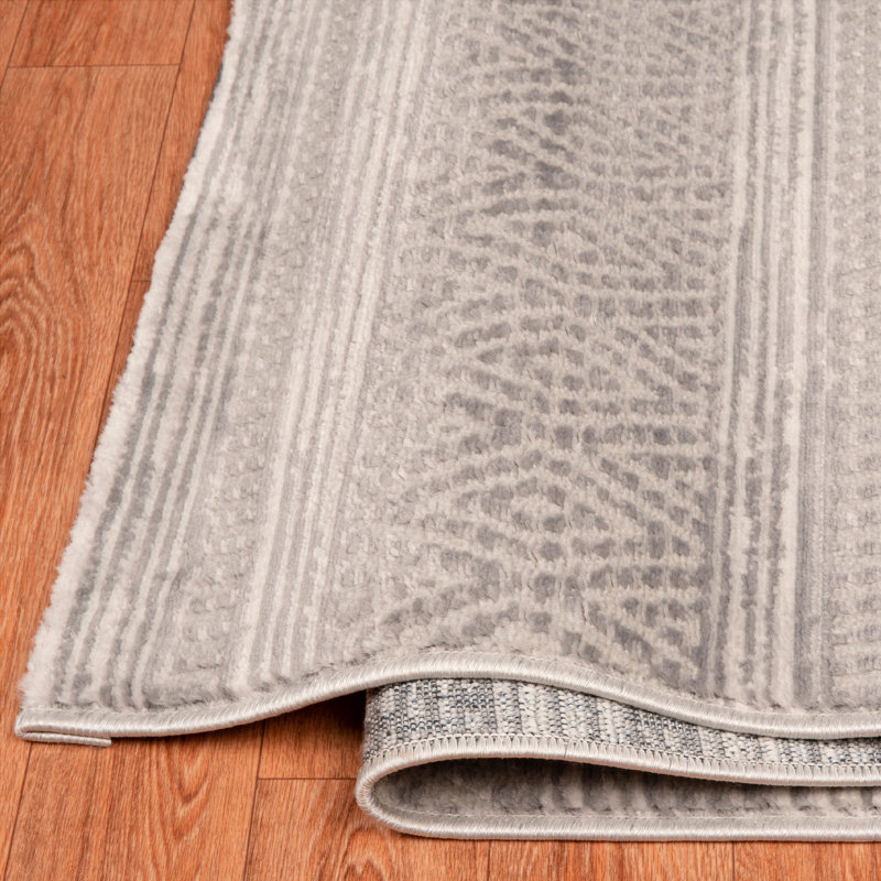 Luxurious Area Rug, 6.6 x 9.5 Feet, Grey, Beige & Brown | 60% Polypropylene & 40% Polyester, 1500 g/m² | 7 mm Pile Height, 461,000 Thread Points | Vacuum Friendly, Spot Clean Only, Elegant Design for Home Décor