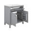 Ensemble de meuble-lavabo 60 po avec lavabo double, ensemble de meuble-lavabo double (séparé), tablette réglable, portes à fermeture en douceur et tiroir rabattable-810210947
