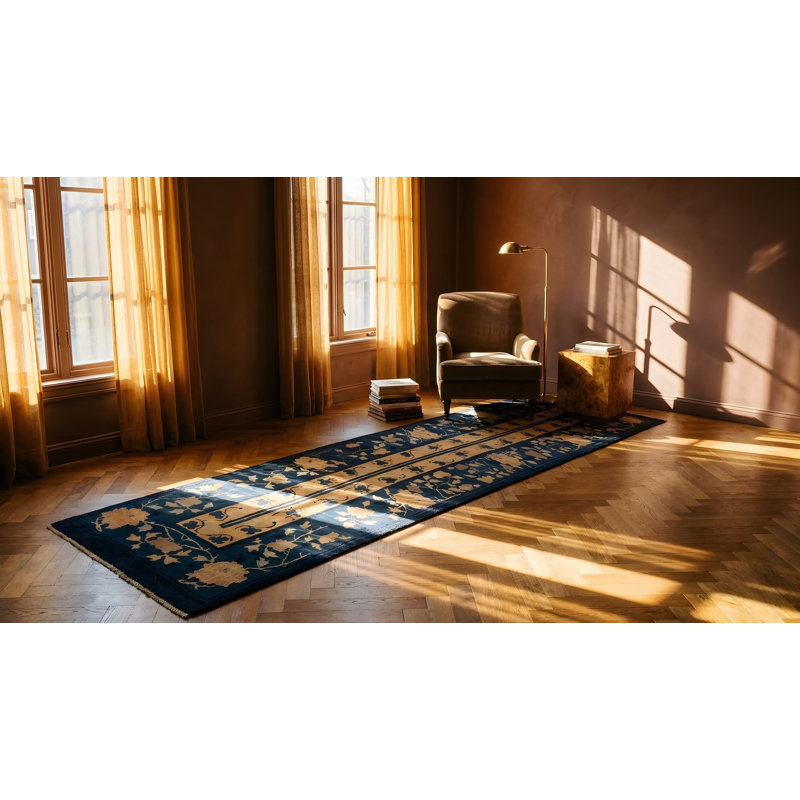 Hand Knotted Wool Floral Area Rug