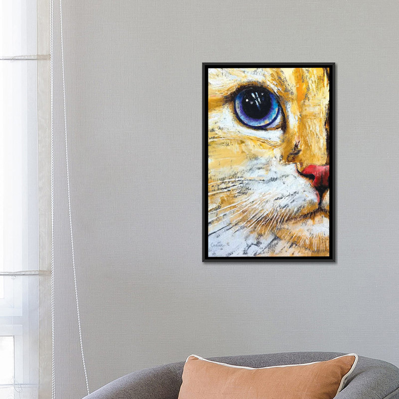 «ragamuffin', reproduction d’art sur toile, H 26 po x l 18 po x P 1,5 po, Toile avec cadre noir, Pas de tapis