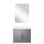 24 po L Meuble-lavabo gris foncé avec comptoir en quartz et miroir-1738414552