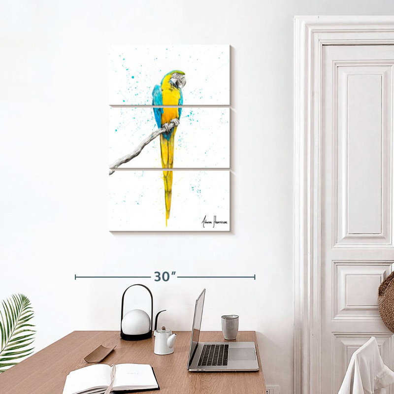 Brampt Mischievous Macaw, 32" H x 20" W