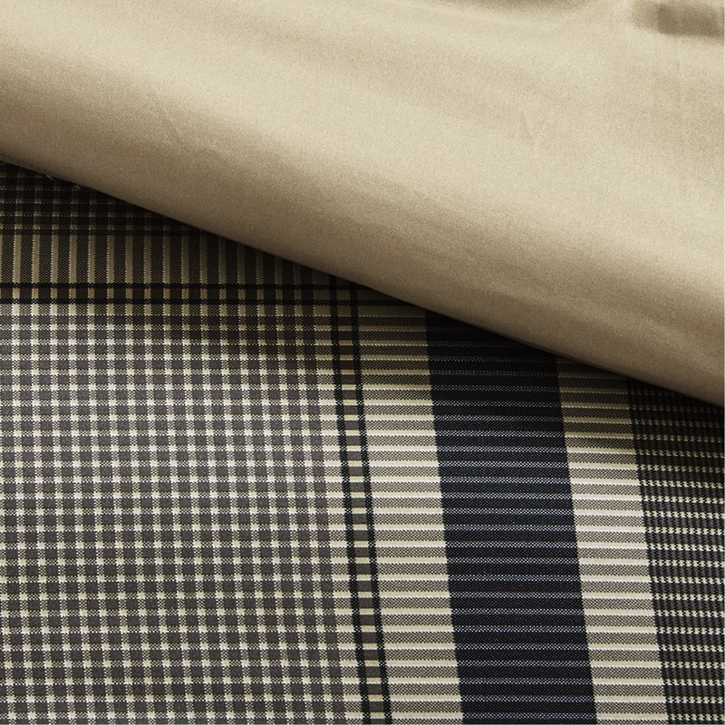 Édredon simple à carreaux avec draps - couleur moderne, bride contrastante, qualité