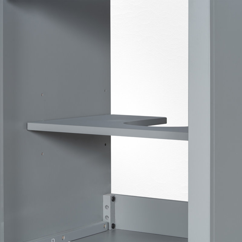 Meuble-lavabo simple 20 po avec comptoir en céramique, Gris