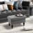 25-inch With Removable Lid And Button- Upholstery, Gray Linen Bench For Living Room Footrest Seat, Wood Legs Studded Trim Top Lid, 25"