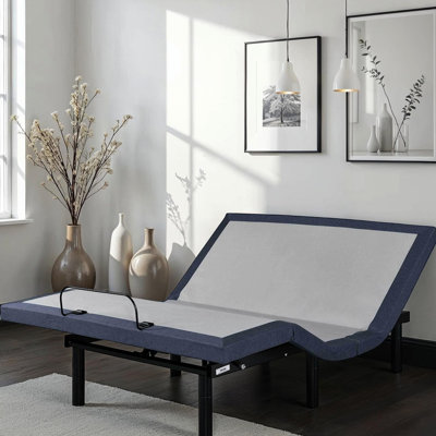 Base de lit simple TG réglable avec trois modes de vibration, massage intensif de la tête et des pieds à 3 niveaux, préréglage Tv / Zero Gravity / Lounge, 2 ports, sous-conduit, plat à une touche, réglage, pliage central, 850