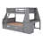 Solid Wood  Floor Bunk Beds With Trundle ,Built-In Desk, Three Storage Drawers And Shelf-362444359