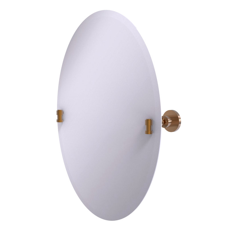 Miroir inclinable ovale Arviso, Bronze brossé
