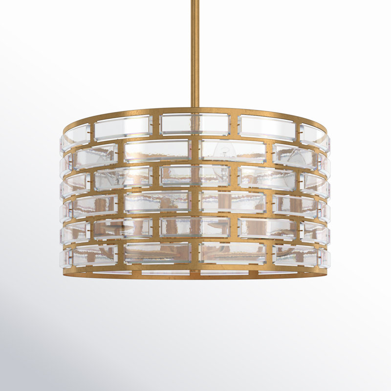 Basingstoke 6 - Light Dimmable Drum Chandelier