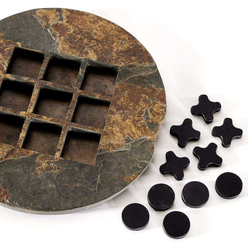 Stone Tic Tac Toe-Grey Stone