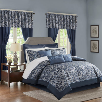 Ensemble de chambre dans un sac jacquard à motif cachemire 24 pièces Pruitt