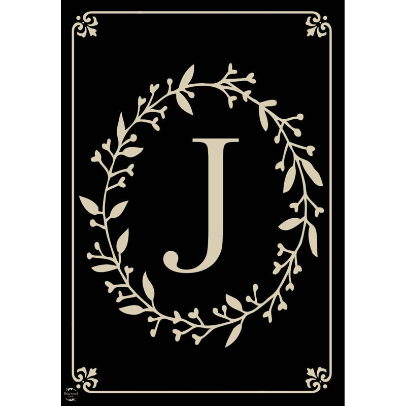  Classic Monogram Letter J Garden Flag