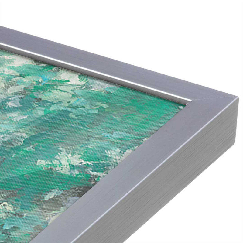 «Morning Path» par Julia Purinton, reproduction d'art, Argent argent, H 30 po x l 30 po