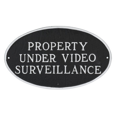 Plaque de jardin « Property under Video vidéosurveillance » bogdans Property