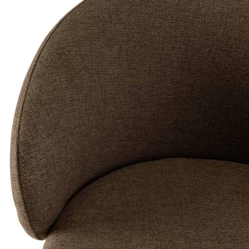 Luanna 47cm H Polyester Upholstered Side Chair, Brown