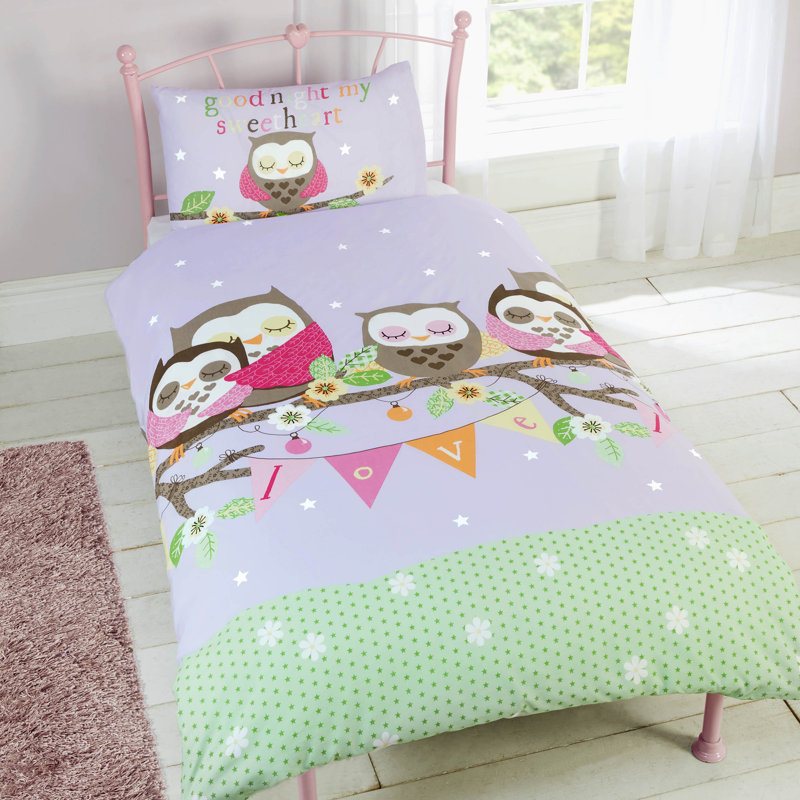 Devane Polyester Abstract Duvet Cover with Pillowcases, Single Duvet Cover + 1 Standard Pillowcase