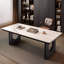 Bureau de 55,12 po en granit blanc luxueux et haut de gamme-126733995