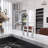 Sleek 2-Handle Bridge Kitchen Faucet with Three Function Pull-Down Sprayhead 1.8 GPM-90614347